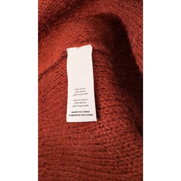 Cinq a Sept womens small sweater mohair boxy preppy shabby chic rust earthtone - Picture 9 of 10
